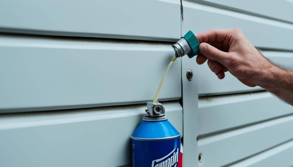 lubricate a garage door - Greasing a Garage Door