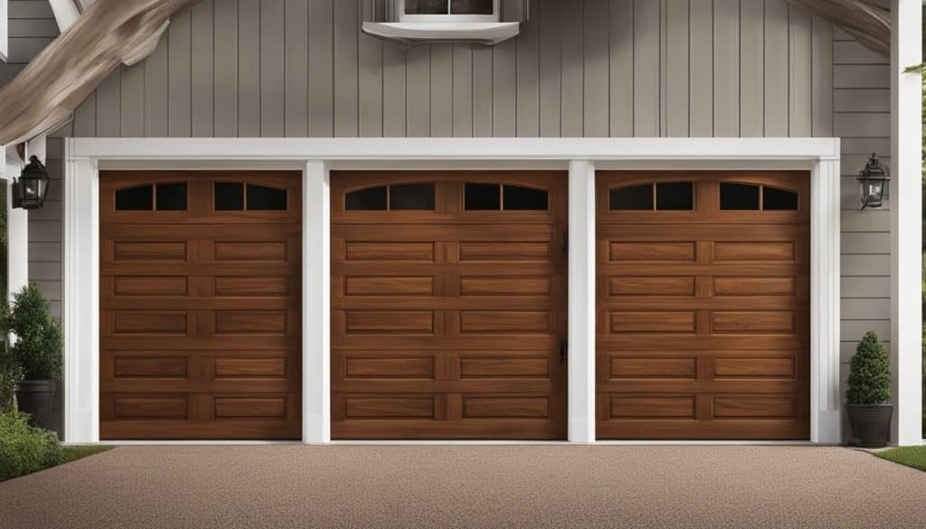 Wooden garage door