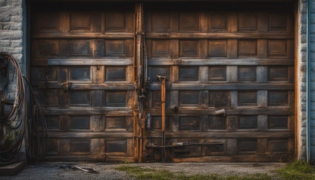 garage door repair - Crooked Garage Door