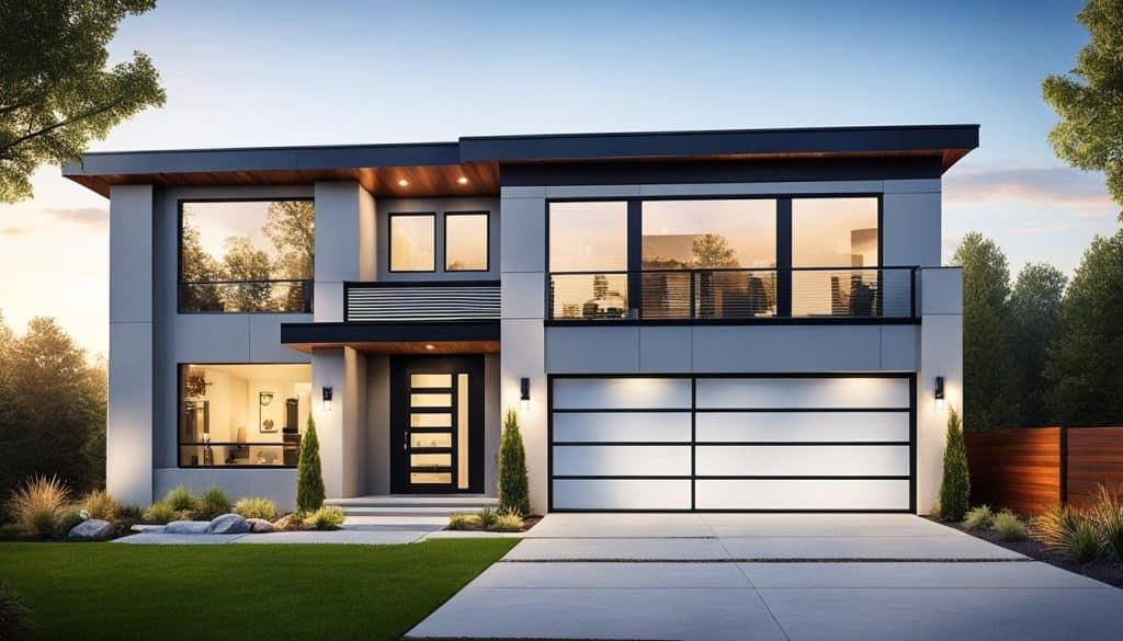 garage doors with windows