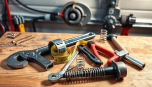 What tools are needed to fix a garage door?