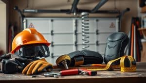 What are the safety tips for DIY garage door repairs?