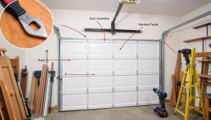 What are the steps involved in installing a garage door?