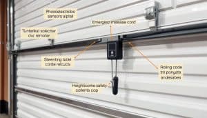 What safety features should I check on my garage door?