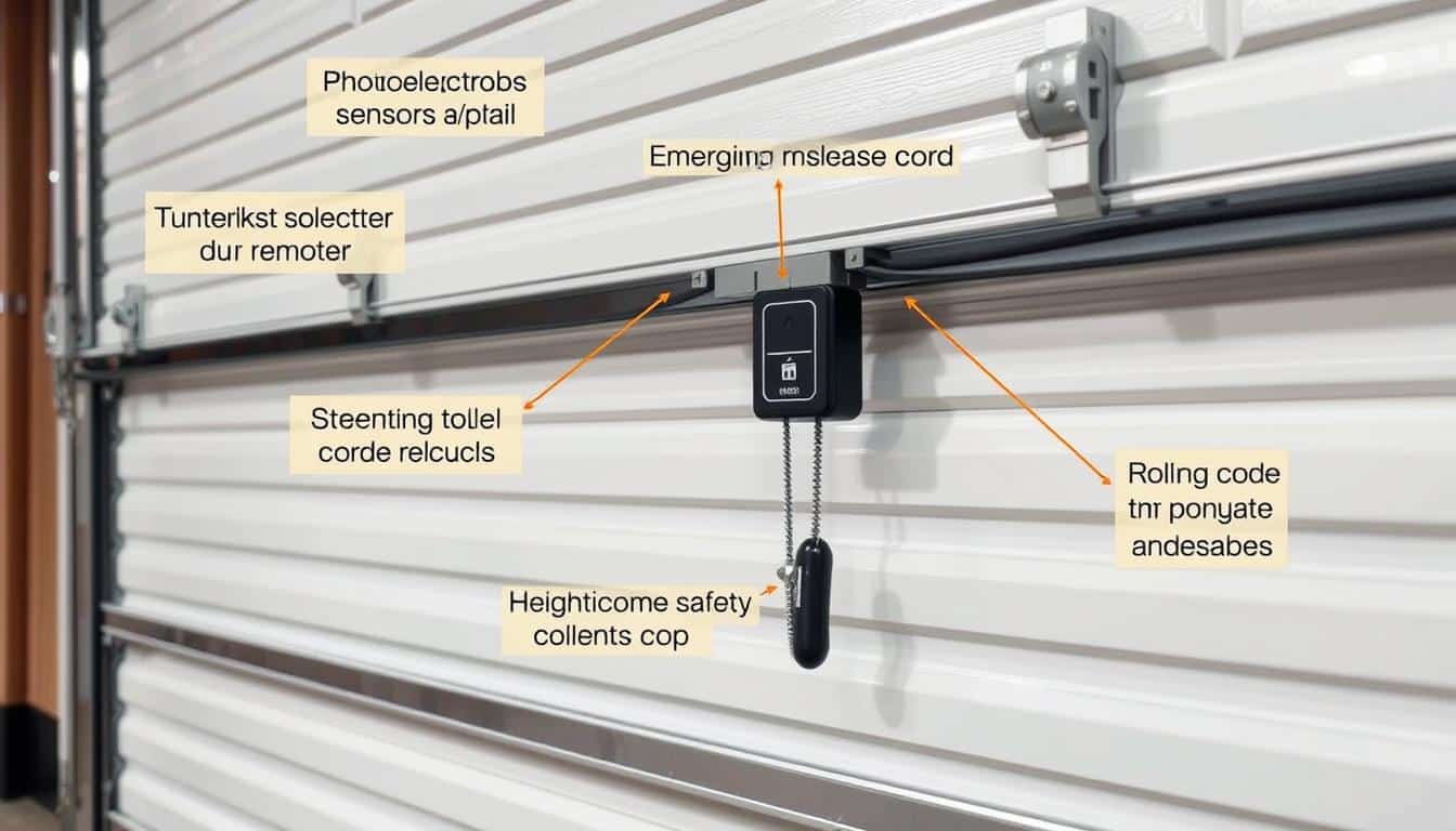 What safety features should I check on my garage door?