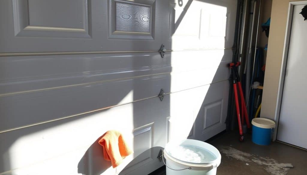 streak-free garage door cleaning tips