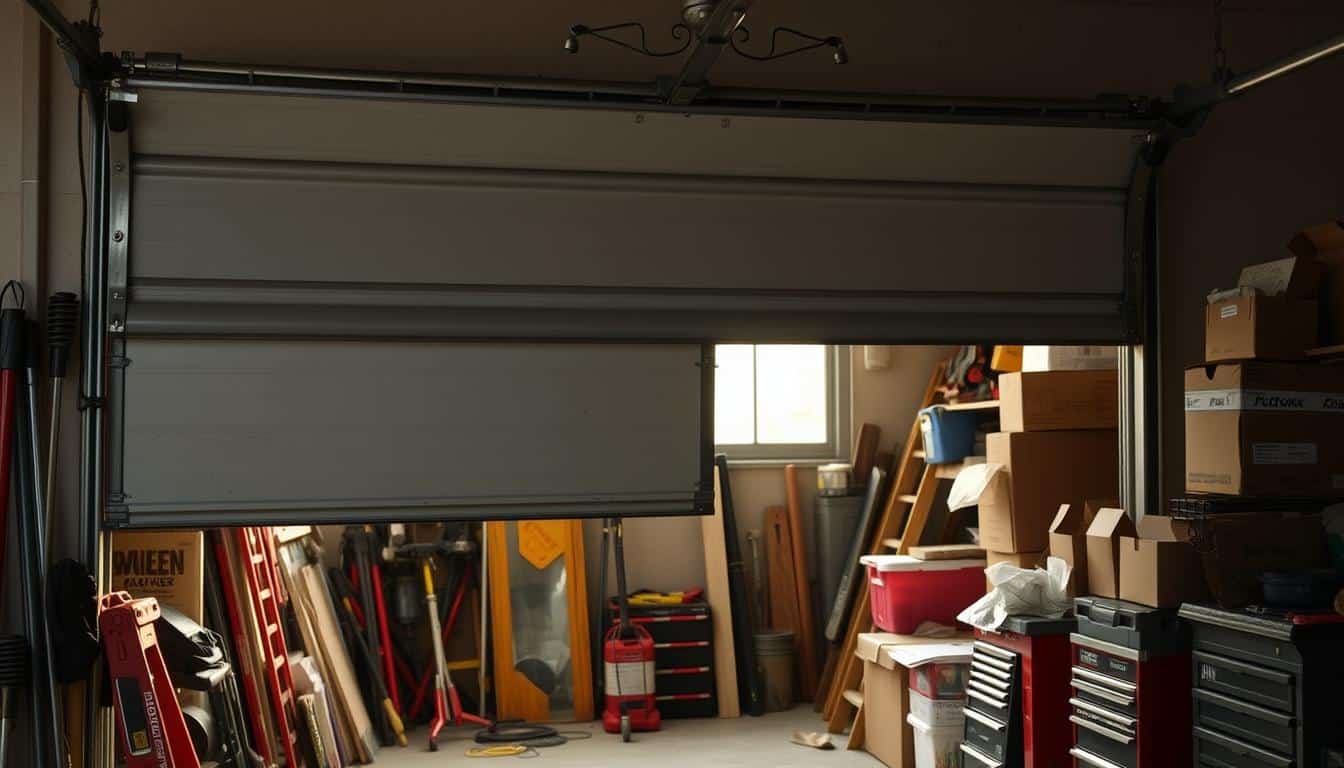 Why is my garage door stuck halfway?