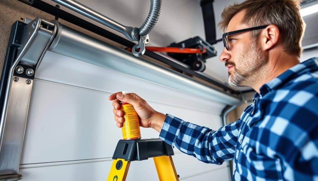 DIY garage door maintenance for noisy operation