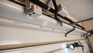 What causes a garage door to close partway and reopen?